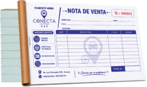 Notas de venta horizontales personalizadas impresas por PRINTOX