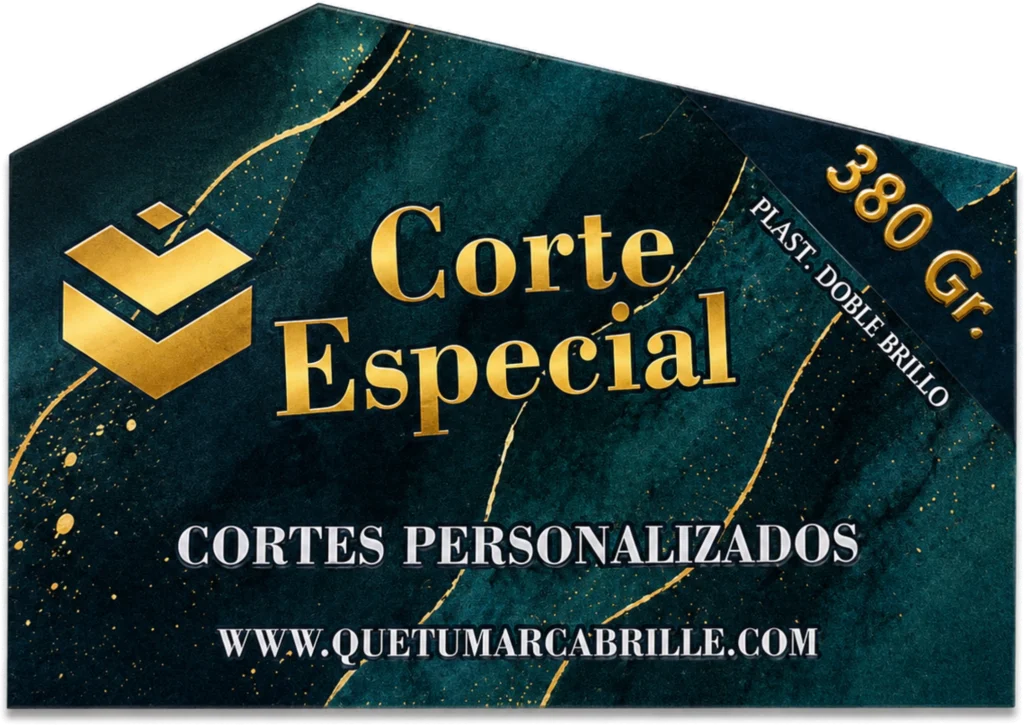 Tarjeta personal con corte especial y forma personalizada