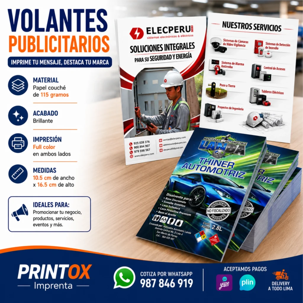 Características de volantes publicitarios impresos en papel couché