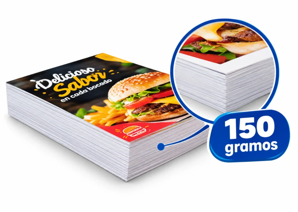 Papel couché de 150 gramos para impresión