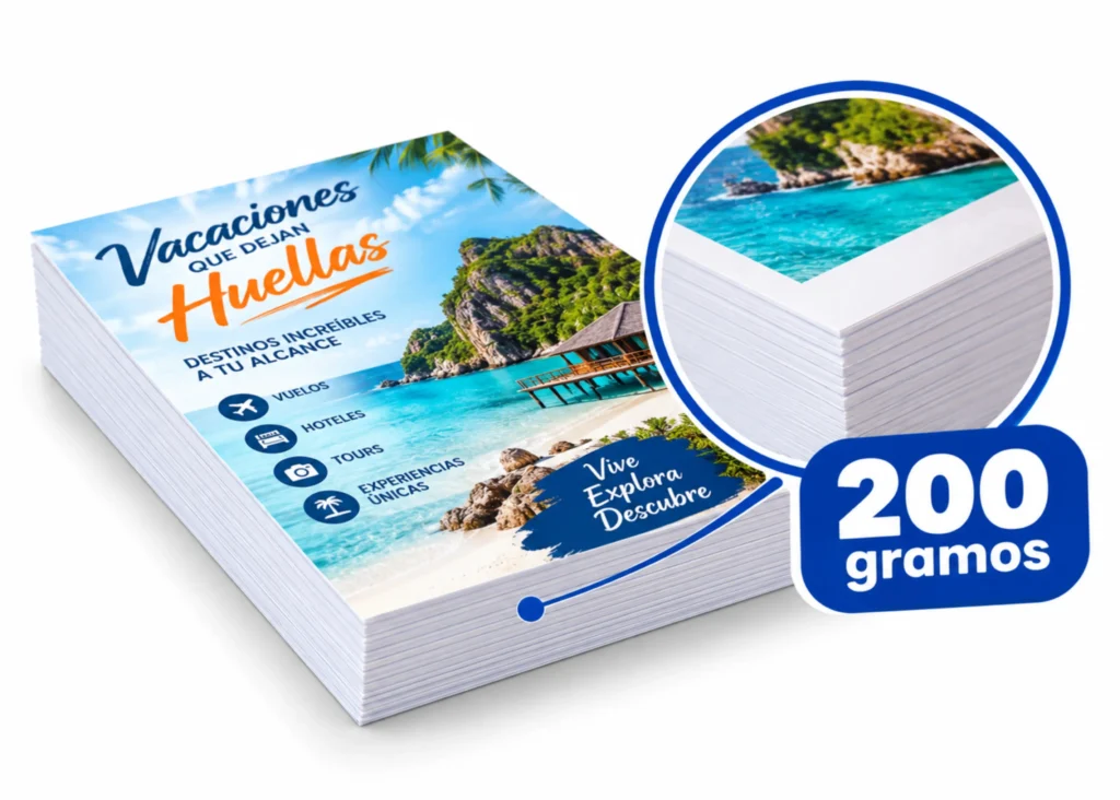 Papel couché de 200 gramos para impresión